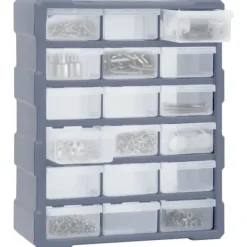 Skuffereol med 18 skuffer 38x16x47 cm - Skuffereol - Skuffereoler - Home & Living Best