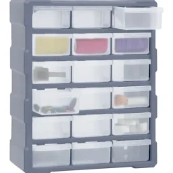 Skuffereol med 18 skuffer 38x16x47 cm - Skuffereol - Skuffereoler - Home & Living Best