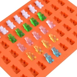 Gelatineforme>Slikform til vingummibamser Silikone Orange