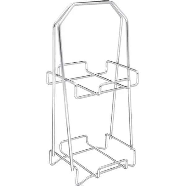 Vinflaskeholdere>Sølv displaystander til mineraler, lodret, dekorativ base