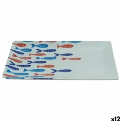 Snack bakke La Mediterránea Fisk 25 x 15 x 2 cm (12 enheder) New