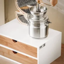 SoBuy Kaffekapselæske | opbevaringsboks | bambus skuffeæske FRG180-WN Discount