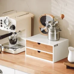 SoBuy Kaffekapselæske | opbevaringsboks | bambus skuffeæske FRG180-WN Discount