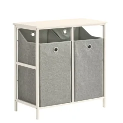 Vasketøjsudstyr>SoBuy Vasketøjskurv Badeværelsesskab lavt skab med en 2 kurve BZR57-W