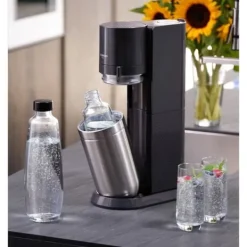 Sodastream Sodavandsmaskiner>läsk- och kolsyrat vattenmaskin - DUO Black - 2 glaskaraffer - 1 60L gaspåfyllning