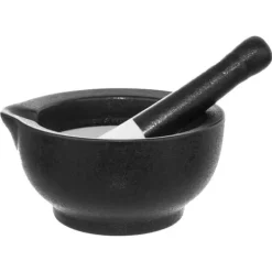 Mortere & Pistiller>SORT PORCELÆN krydderimørtel