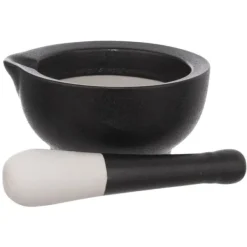 Mortere & Pistiller>SORT PORCELÆN krydderimørtel