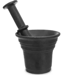 Mortere & Pistiller>Sort støbejerns krydderimørtel LITINA