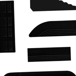 Robotstøvsugere>Sort tærskelrampe til robotstøvsugere (sæt med 4)