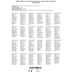 Vinflaskeholdere>Speed ​​Rack til 10 flasker med professionel flaskeholder