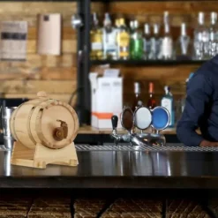 Spiritusdispenser, Træfad, 23x16x25.5 cm, Natur New