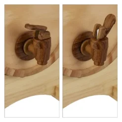 Spiritusdispenser, Træfad, 23x16x25.5 cm, Natur New