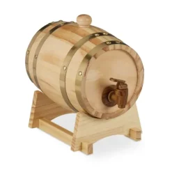 Spiritusdispenser, Træfad, 23x16x25.5 cm, Natur New