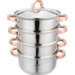 Madlavningsmaskiner>Sæt dampgryder 20 cm 5 stk KLAUSBERG KB-7730 damper