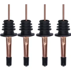 Sæt med hældepropper i rustfrit stål til vin - 10 dele (rosaguld sort) Sale