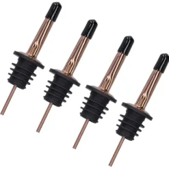 Sæt med hældepropper i rustfrit stål til vin - 10 dele (rosaguld sort) Sale