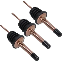 Sæt med hældepropper i rustfrit stål til vin - 10 dele (rosaguld sort) Sale