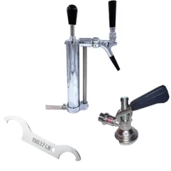 Sæt med picnic-pumpe med stempelhane 3/4 Co2-udgang, KEG:Typ G Outlet