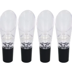 4st vinluftare hällare PC Miljövänlig karaffpipstång Tillbehör för hushållsfestSilver