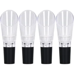 4st vinluftare hällare PC Miljövänlig karaffpipstång Tillbehör för hushållsfestSilver