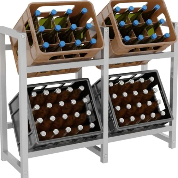 Vinflaskeholdere>Stak med 4 kasser drikkestandere 31 x 91 x 75 cm