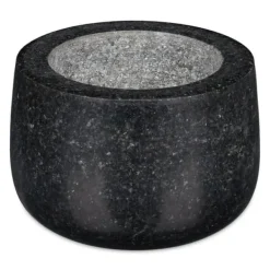 Støder og morter, granit, 12x8,5 cm, sort Outlet