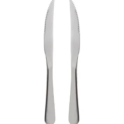 Steak- og burgerknive i stål, 2 stk. Discount