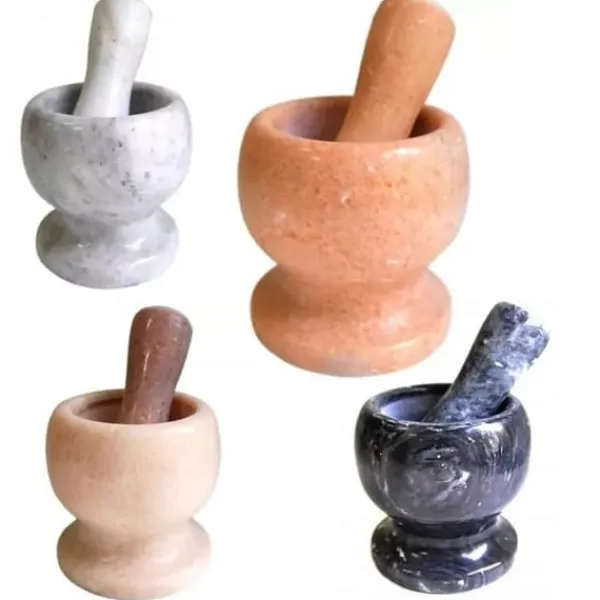 Mortere & Pistiller>STEN KØKKENMØRTEL TIL KRYDDER MED STØTTER TIL URTER KRYDERDE XL