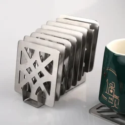 Stilfuld holder til glasbrikker i rustfrit stål til moderne hjem Model 4 Best