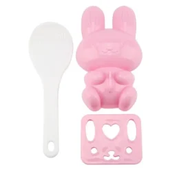 Sushimåtter>3stk mad kvalitet pp tegneserie kanin model sushi ris skimmel DIY håndværk onigiri gøre værktøj (lyserød)