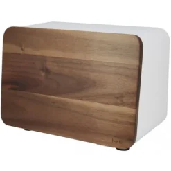 Brødkasser & Brødposer>STÅLBRØDBAGER MED ACACIE LÅG HUSLA 73937