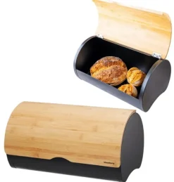 Brødkasser & Brødposer>Stålbrødspand 38cm brødbeholder KLAUSBERG KB-7712