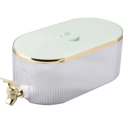 Drikkevareautomater>Stor 5L grøn drikkevaredispenser med god forsegling og temperaturbestandighed