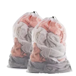 Vasketøjsudstyr>Stor vaskepose 60x90 cm Hvid 2-pack