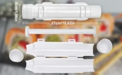 Sushimåtter>Sushi Making Set, Sushi Making Roll, DIY Sushi Making, Sushi Tools for begyndere til at lave sushi hurtigt (hvid)