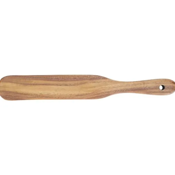 Teaktræsspatel til hjemmelavet madlavning i træ, stegeskovl i fødevarekvalitet, til køkkenudstyr, 26,5 x 3,5 cm Clearance
