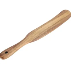 Teaktræsspatel til hjemmelavet madlavning i træ, stegeskovl i fødevarekvalitet, til køkkenudstyr, 26,5 x 3,5 cm Clearance