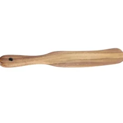 Teaktræsspatel til hjemmelavet madlavning i træ, stegeskovl i fødevarekvalitet, til køkkenudstyr, 26,5 x 3,5 cm Clearance