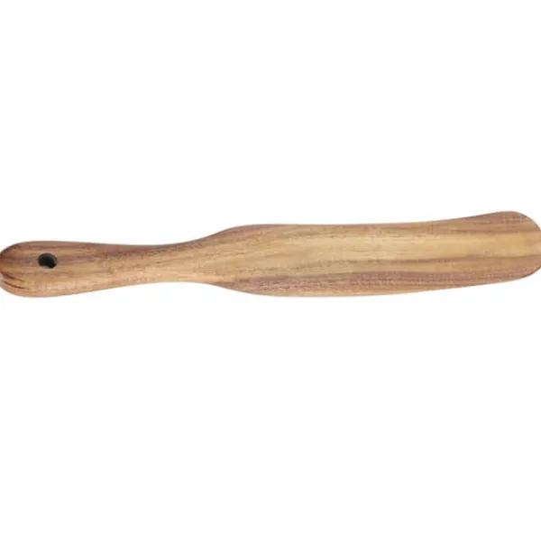 Teaktræsspatel til hjemmelavet madlavning i træ, stegeskovl i fødevarekvalitet, til køkkenudstyr, 26,5 x 3,5 cm Clearance