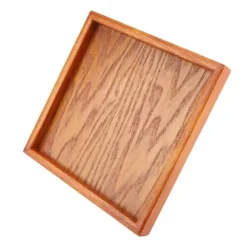 Tebakke i massivt træ - perfekt til servering af kaffe, sushi og snacks i caféer og restauranter - 20*20 cm Online