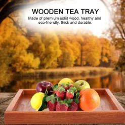 Tebakke i massivt træ - perfekt til servering af kaffe, sushi og snacks i caféer og restauranter - 20*20 cm Online