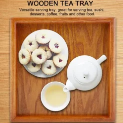 Tebakke i massivt træ - perfekt til servering af kaffe, sushi og snacks i caféer og restauranter - 20*20 cm Online