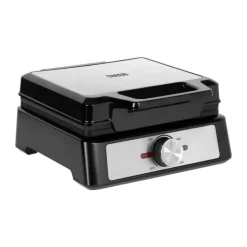Vaffeljern>TEESA vaffelmaskine, 2 vafler, 1600W, rustfrit stål, effektregulering