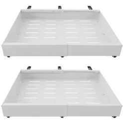 Telescopisk Skuffe, Moderne Design, Justerbar Længde 12,6-20,4 tommer,2Pcs Hvid Online