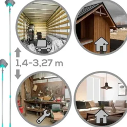 Teleskopisk kost til støv og spindelvæv, trekantet, 140-327 cm Hot