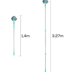 Teleskopisk kost til støv og spindelvæv, trekantet, 140-327 cm Hot