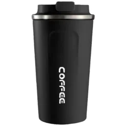 Temperaturdisplay Smart Kaffekop 304 Rustfrit Stålisolering Bærbar Simple Style Sort 510ml