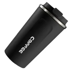 Temperaturdisplay Smart Kaffekop 304 Rustfrit Stålisolering Bærbar Simple Style Sort 510ml