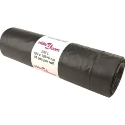 The Living Store affaldsposer med lukkesnor 150 stk. 240 l sort - Skraldeposer Clearance