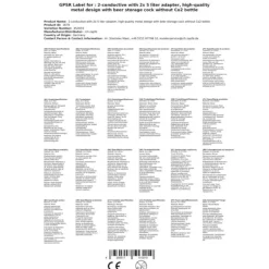 Ølhaner>Tilbehørssæt til Kontakt 2 linjer med 2 x 5 liter adapter, høj kvalitet metal med Bierabstellhahn uden CO2 flaske